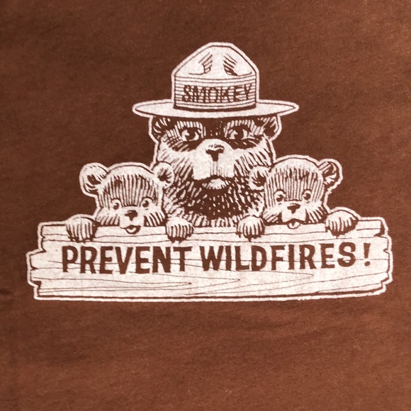 $5 WITH BUNDLE • Smokey The Bear Prevent Wildfires Short Sleeve T-shirt - Picture 4 of 15